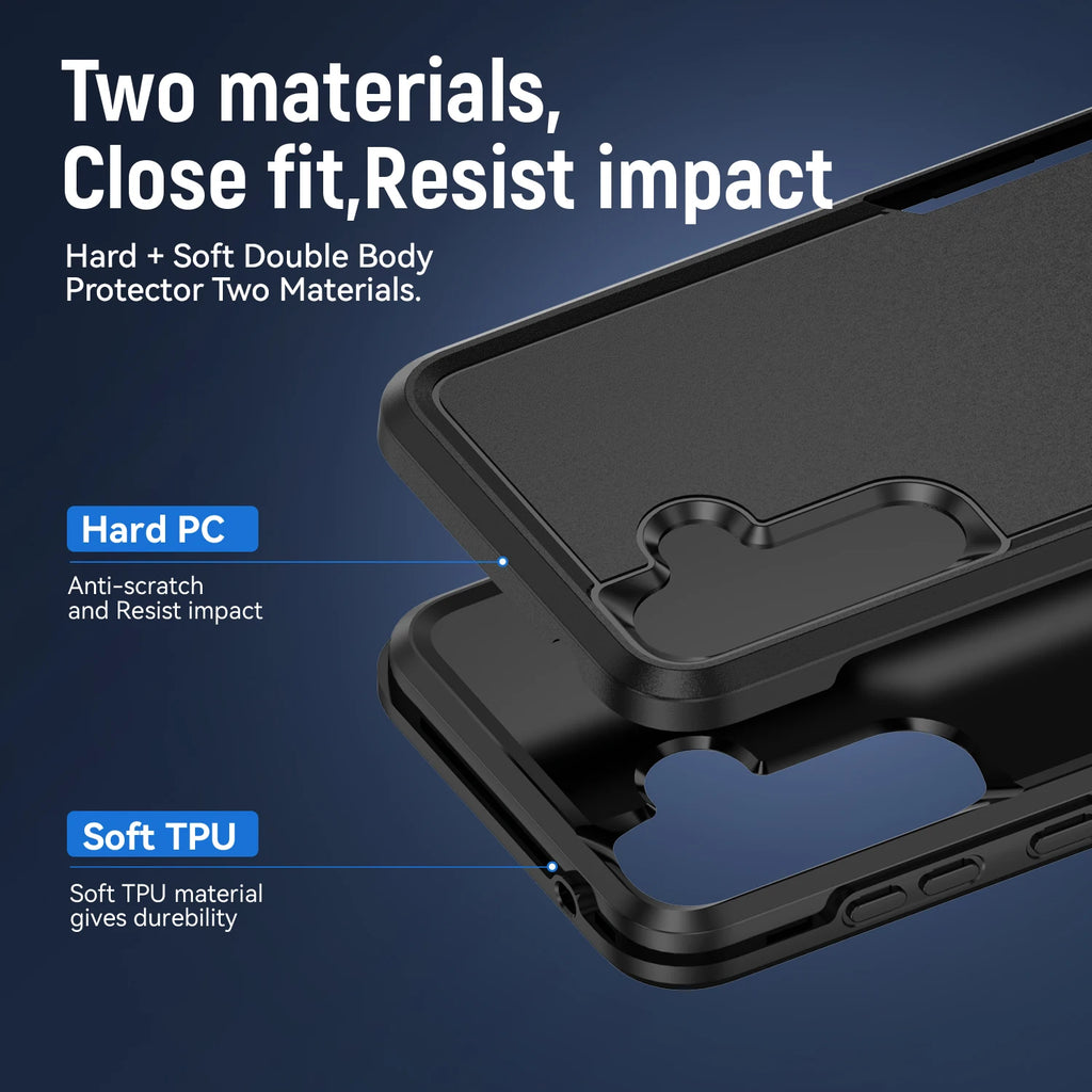 Military Grade Cases for Samsung Galaxy S25 FE S22 S23 S26 Plus S24 FE Ultra Edge A17 A54 A16 5G A56 A55 A35 A15 Armor Case