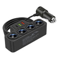 Car Cigarette Lighter Splitter 3 USB Socket QC3.0 PD 3.1A 120W 4-Socket 3 USB Ports Fast Charger Plug USB Phone Charger Adapter