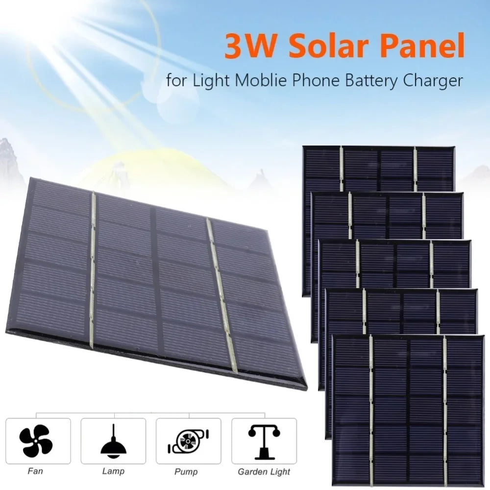 Solar Panel Micro Outdoor Solar Photovoltaic Cells Charger Solar Panels for Solar Light 3.7V Battery 3-5V Battery/Phone Charger