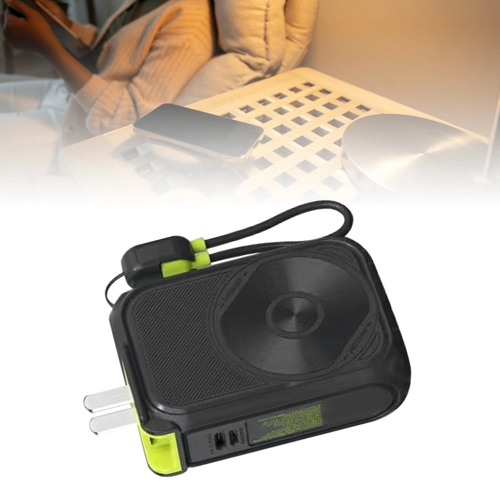 Magnetic Power Bank 15W PD Fast Charging Multiple Ports Wireless Phone Charger with AC Plug Built in 10000mAh Battery Black