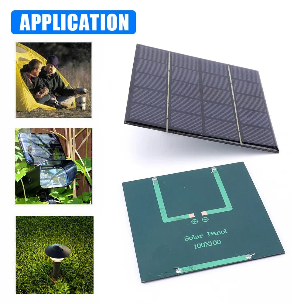 Solar Panel Micro Outdoor Solar Photovoltaic Cells Charger Solar Panels for Solar Light 3.7V Battery 3-5V Battery/Phone Charger