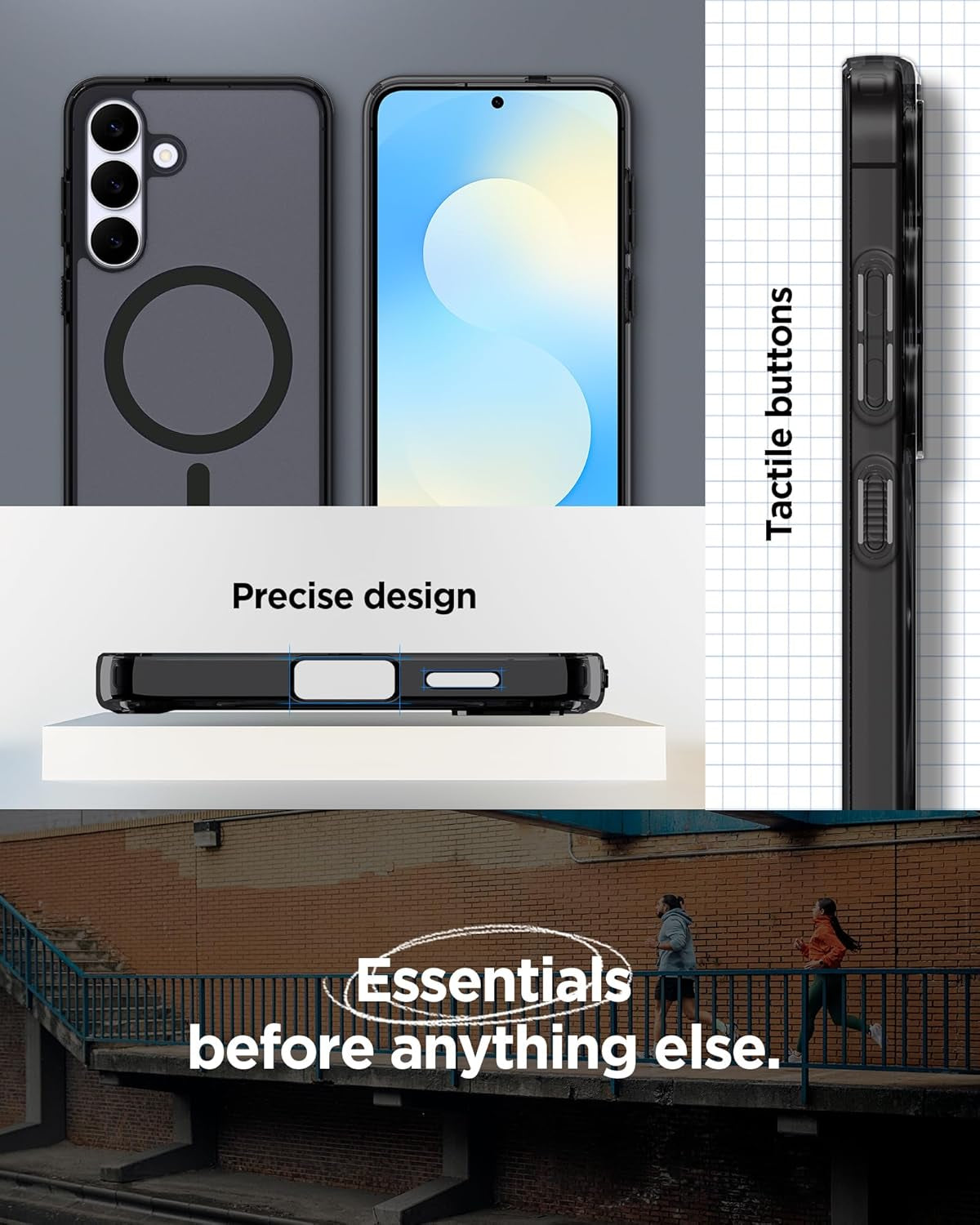 for Galaxy S25 FE Case, Ultra Hybrid Magfit [Anti-Yellowing] [Compatible with Magsafe] [Fast Wireless Charging] - Frost Black