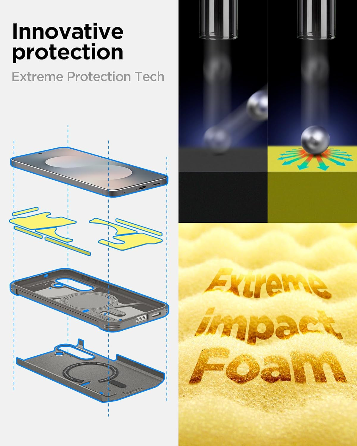 for Galaxy S25 FE Case, Tough Armor Magfit [Kickstand] [Compatible with Magsafe] [Military-Grade Protection] - Gunmental