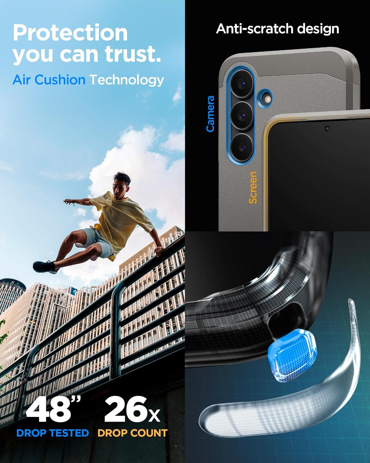 for Galaxy S25 FE Case, Tough Armor Magfit [Kickstand] [Compatible with Magsafe] [Military-Grade Protection] - Gunmental