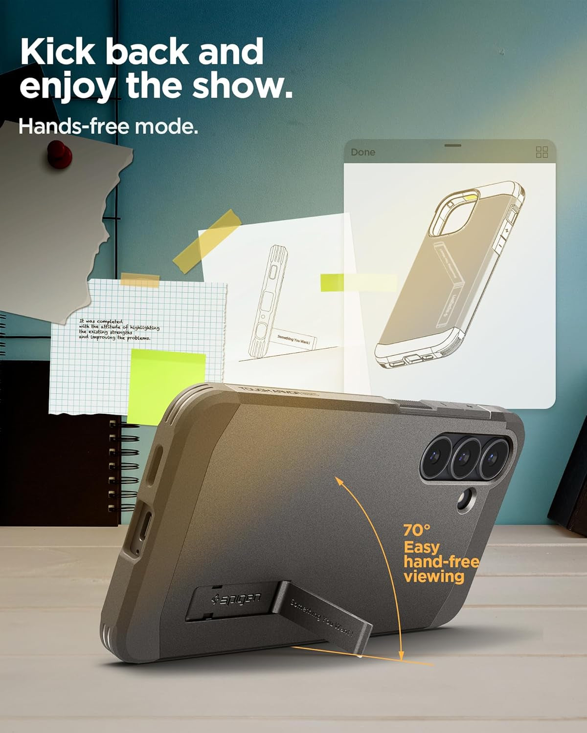 for Galaxy S25 FE Case, Tough Armor Magfit [Kickstand] [Compatible with Magsafe] [Military-Grade Protection] - Gunmental